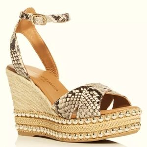 New KURT GEIGER London Amelia Espadrille Platform Wedge Sandal 38